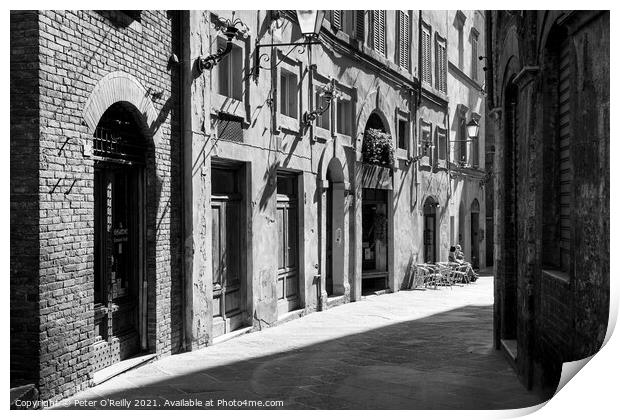 A Street In Florence Print by Peter O'Reilly