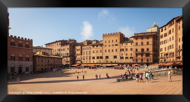 Piazza del Campo, Siena Framed Print by Peter O'Reilly
