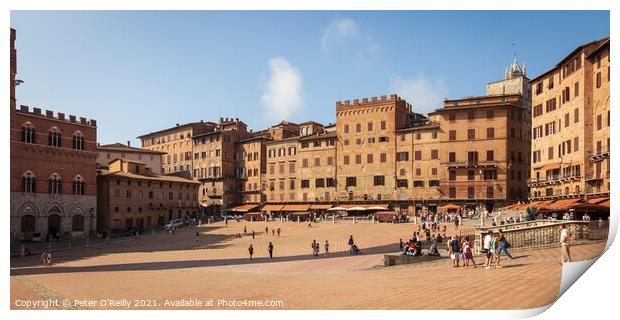 Piazza del Campo, Siena Print by Peter O'Reilly