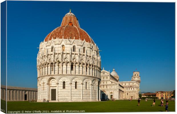 The Piazza dei Miracoli, Pisa Canvas Print by Peter O'Reilly