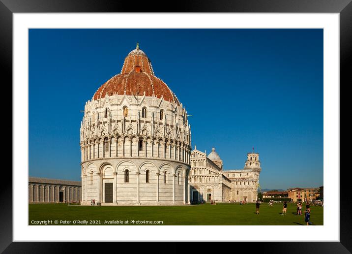 The Piazza dei Miracoli, Pisa Framed Mounted Print by Peter O'Reilly
