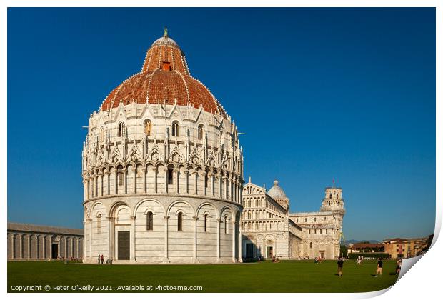 The Piazza dei Miracoli, Pisa Print by Peter O'Reilly