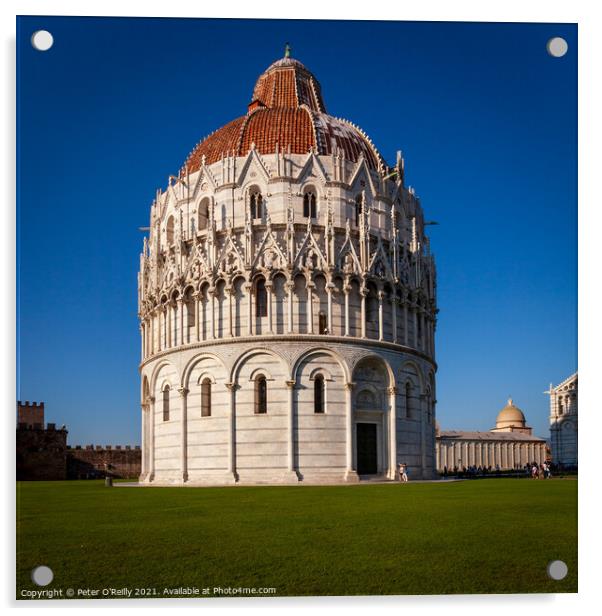 The Baptistry, Pisa Acrylic by Peter O'Reilly