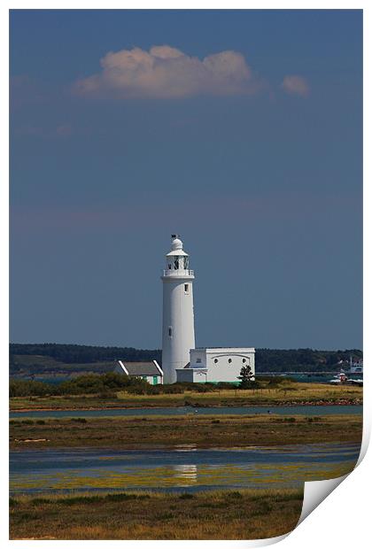 Hurst Point Lighthouse Print by kelly Draper