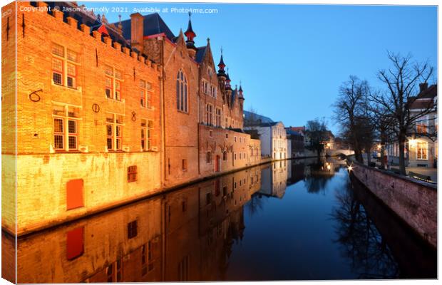 Golden Light In Bruges. Canvas Print by Jason Connolly