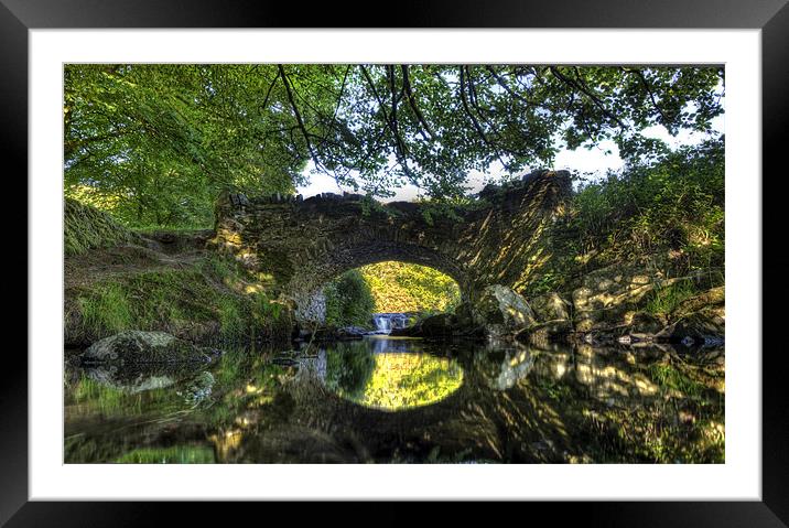 Enchanting Bridge in Lorna Doone Country Framed Mounted Print by Mike Gorton