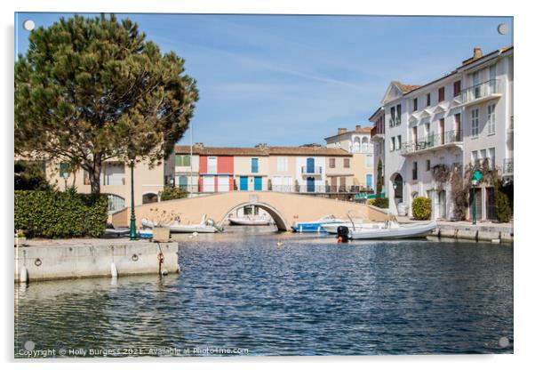 'Port Grimaud: France's Miniature Venice' Acrylic by Holly Burgess