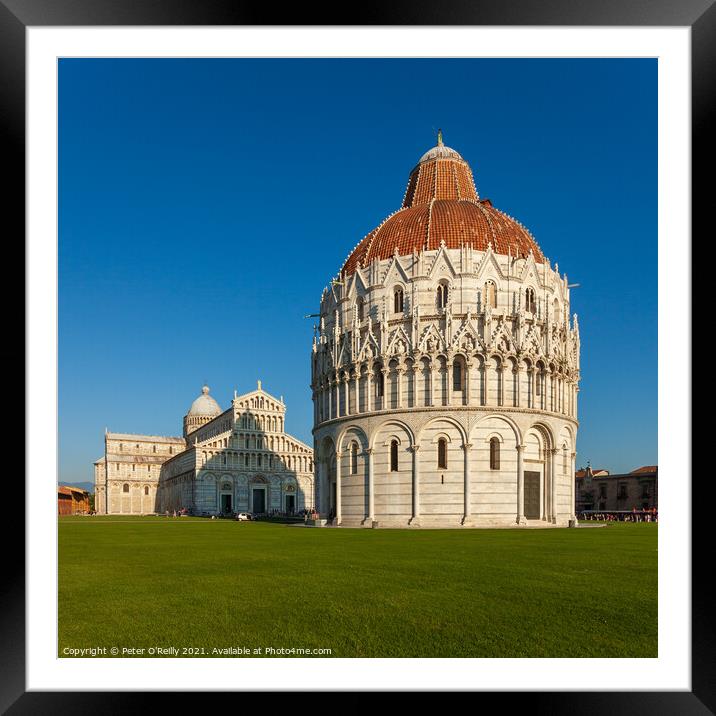 The Baptistry and Cathedral, Pisa Framed Mounted Print by Peter O'Reilly