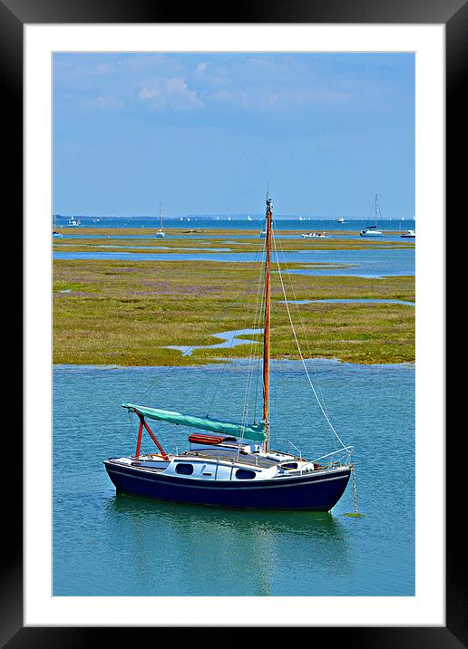 Alone Boat Framed Mounted Print by Jules Camfield