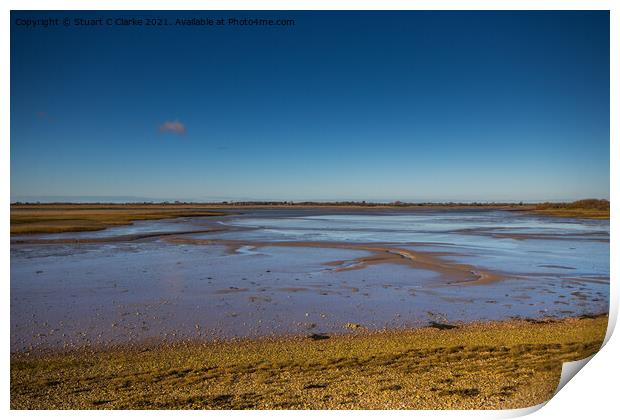 Pagham Harbour Print by Stuart C Clarke