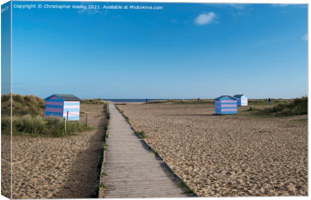 Great Yarmouth beach huts, Norfolk Canvas Print by Christopher Keeley