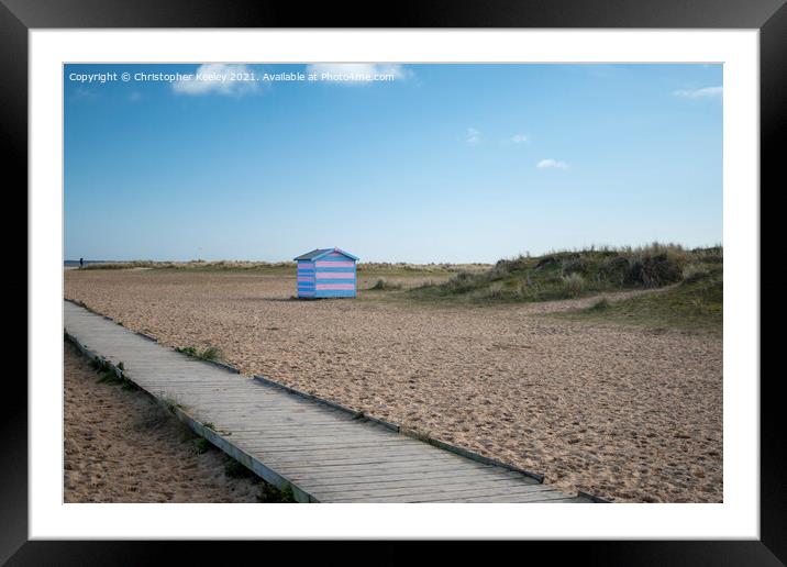 Great Yarmouth beach huts Framed Mounted Print by Christopher Keeley