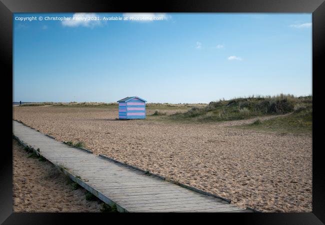 Great Yarmouth beach huts Framed Print by Christopher Keeley