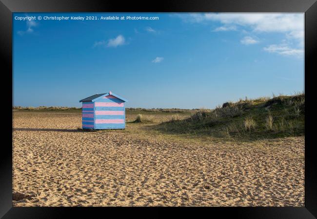 Colourful Great Yarmouth beach huts, Norfolk Framed Print by Christopher Keeley