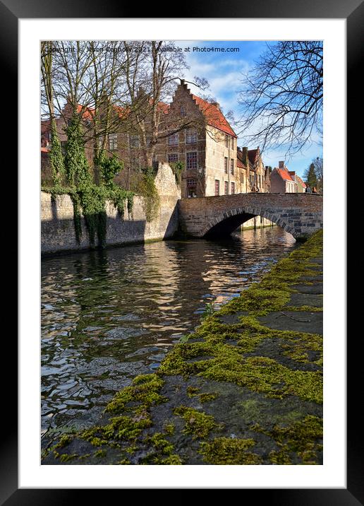 Canals of Bruges. Framed Mounted Print by Jason Connolly