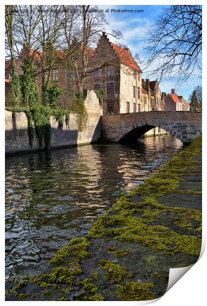 Canals of Bruges. Print by Jason Connolly