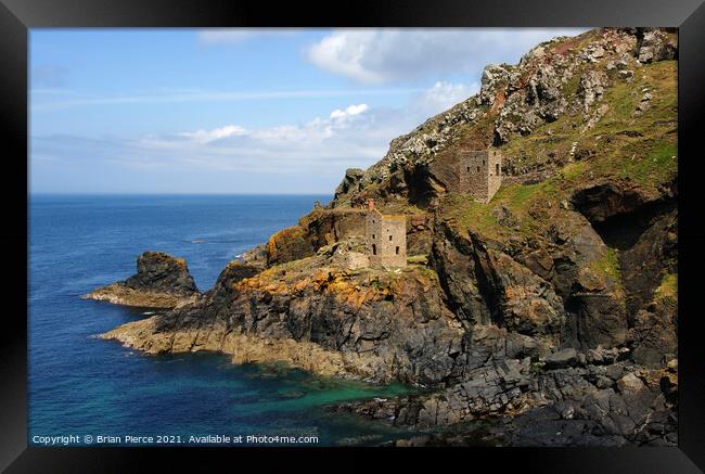 The Crown Engine Houses, Botallack, Cornwall  Framed Print by Brian Pierce