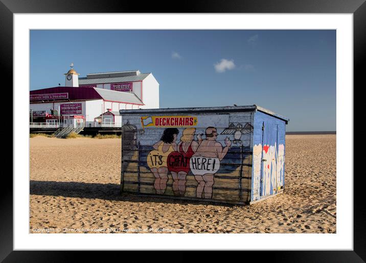 Great Yarmouth beach Framed Mounted Print by Christopher Keeley