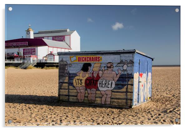 Great Yarmouth beach Acrylic by Christopher Keeley