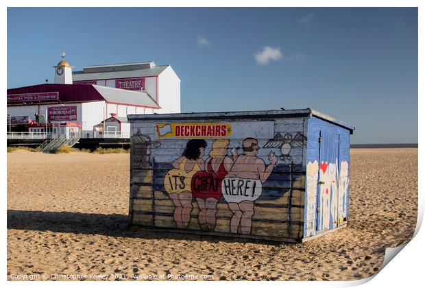 Great Yarmouth beach Print by Christopher Keeley