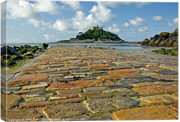 St Michaels Mount and Causeway, Cornwall  Canvas Print by Brian Pierce