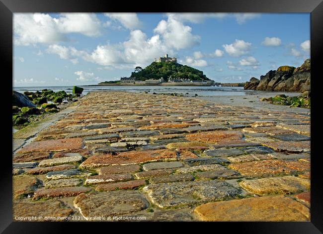 St Michaels Mount and Causeway, Cornwall  Framed Print by Brian Pierce