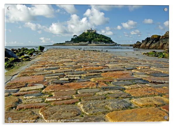 St Michaels Mount and Causeway, Cornwall  Acrylic by Brian Pierce
