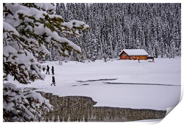 Canadian and Tourists are enjoying winter time  Print by PhotOvation-Akshay Thaker
