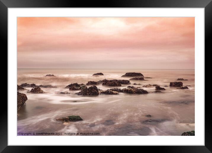 Winter Sunset Framed Mounted Print by David Shackle