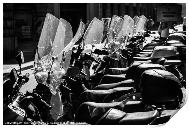 Scooters in Florence Print by Peter O'Reilly