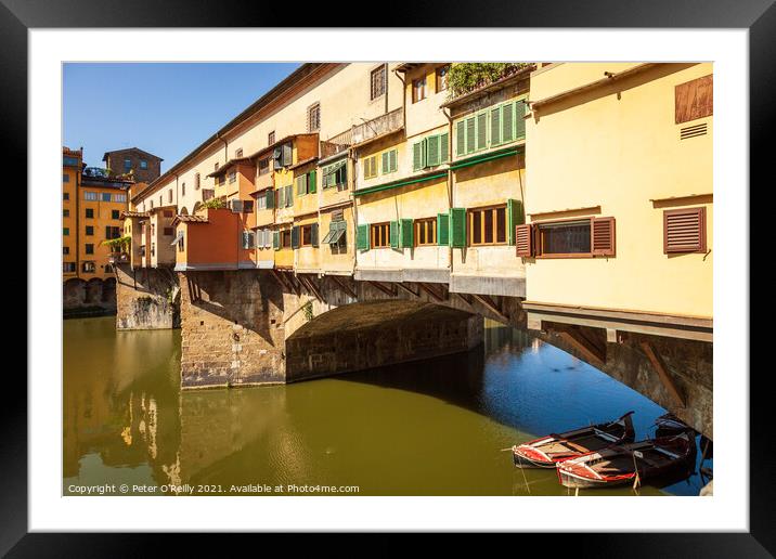 Ponte Vecchio, Florence Framed Mounted Print by Peter O'Reilly