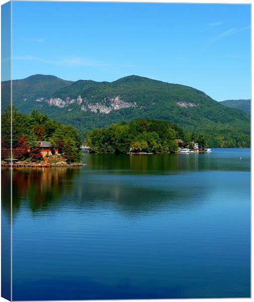 Lake Lure Canvas Print by Diane Hovey