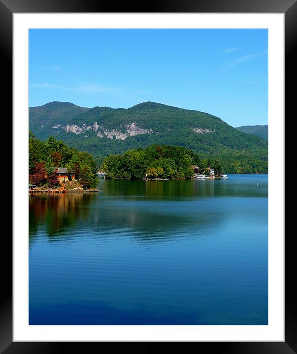 Lake Lure Framed Mounted Print by Diane Hovey