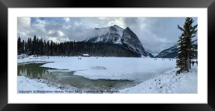 Canadian and Tourists are enjoying winter wonderla Framed Mounted Print by PhotOvation-Akshay Thaker