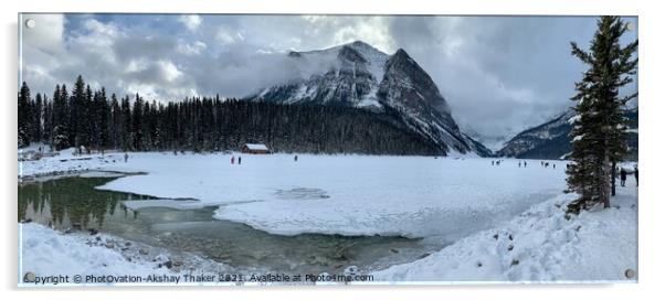 Canadian and Tourists are enjoying winter wonderla Acrylic by PhotOvation-Akshay Thaker