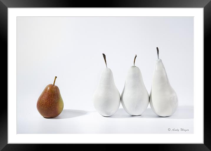Odd one out Framed Mounted Print by Andy Wager