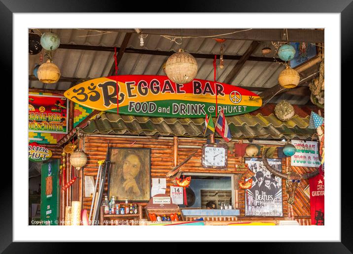 Reggae Bar, Laypang Beach Framed Mounted Print by Kevin Hellon