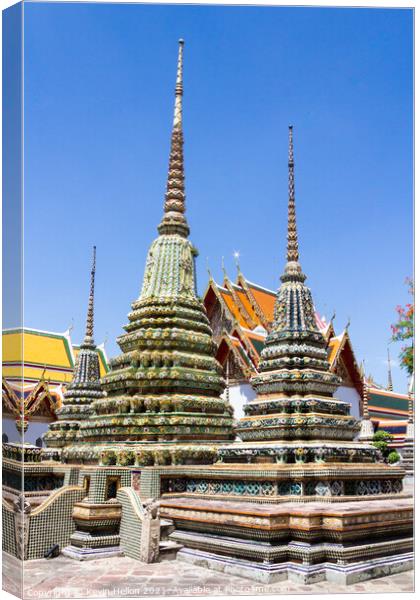 Wat Po, Wat Pho, Bangkok, Thailand Canvas Print by Kevin Hellon