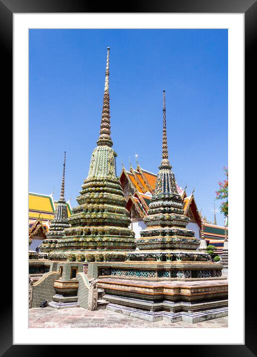 Wat Po, Wat Pho, Bangkok, Thailand Framed Mounted Print by Kevin Hellon