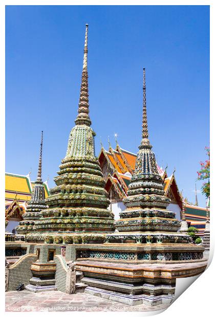 Wat Po, Wat Pho, Bangkok, Thailand Print by Kevin Hellon