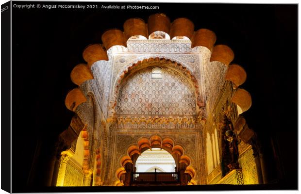 Cordoba Cathedral interior Canvas Print by Angus McComiskey