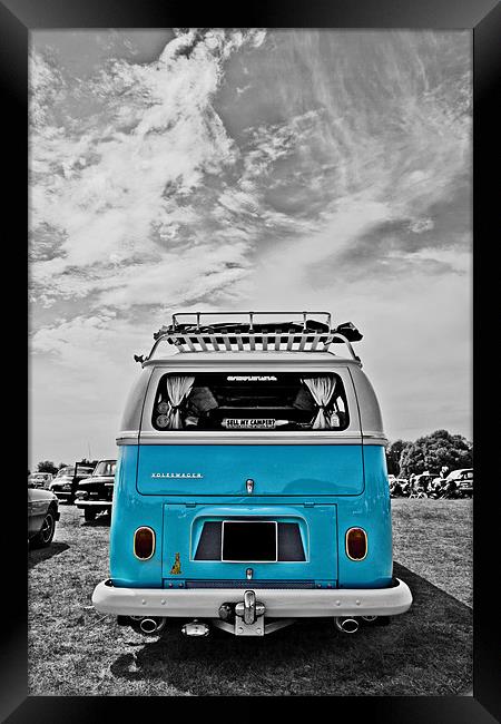 VW Campervan Framed Print by Paul Macro