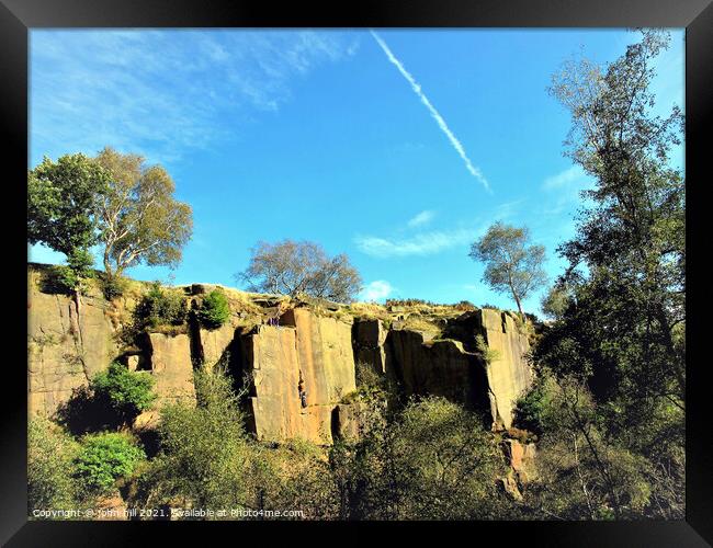 Bole Hill Quarry in Derbyshire. Framed Print by john hill