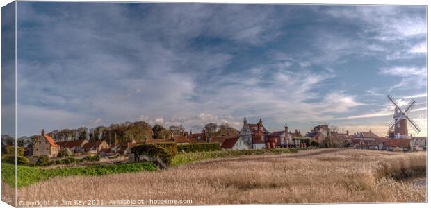 Cley next the Sea Panoramic Canvas Print by Jim Key