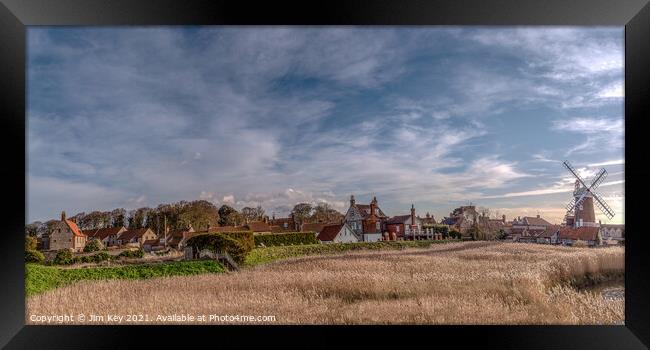 Cley next the Sea Panoramic Framed Print by Jim Key