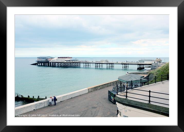 Cromer pier and lifeboat station. Framed Mounted Print by john hill