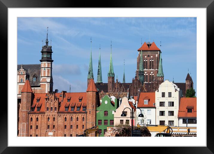 Gdansk Old Town Skyline Framed Mounted Print by Artur Bogacki