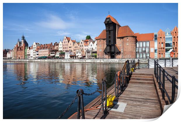 City Skyline of Gdansk in Poland Print by Artur Bogacki