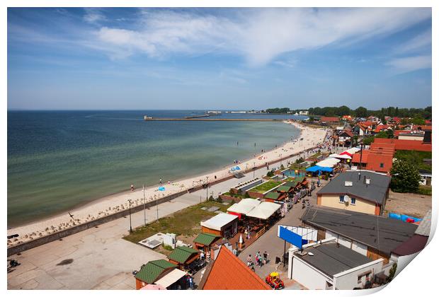 Resort Town of Hel in Poland at Baltic Sea Print by Artur Bogacki