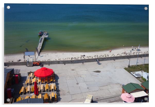 Hel Town At Baltic Sea In Poland Acrylic by Artur Bogacki